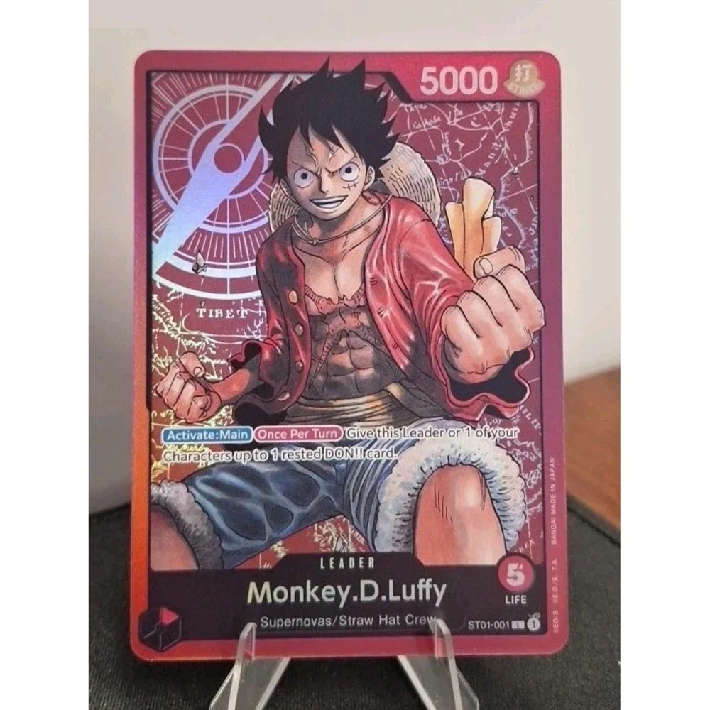 2022 One Piece Monkey‎ D. Luffy ERRATA  Leader ST01-001 Revised holo FOIL